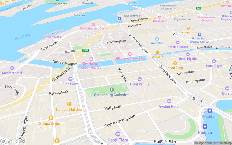 Pralinboden Korsgatan - Göteborg karta