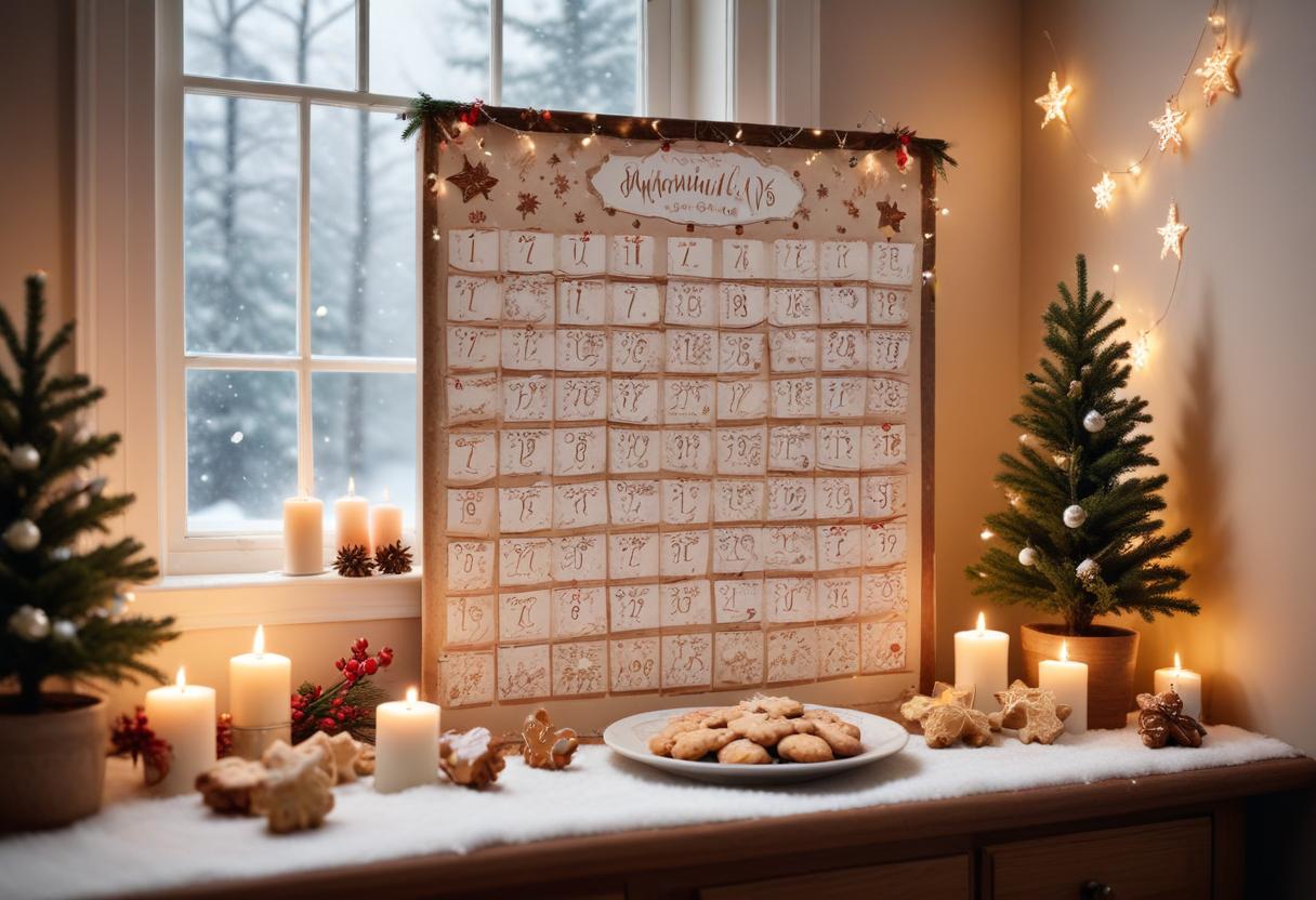 Fyll december med glädje och godis med tom adventskalender! illustration