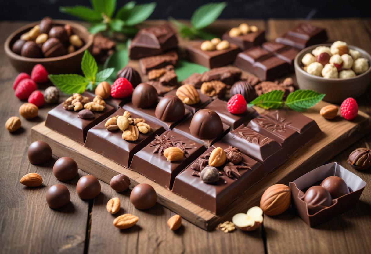 Lyxig vegansk choklad för alla chokladälskare illustration